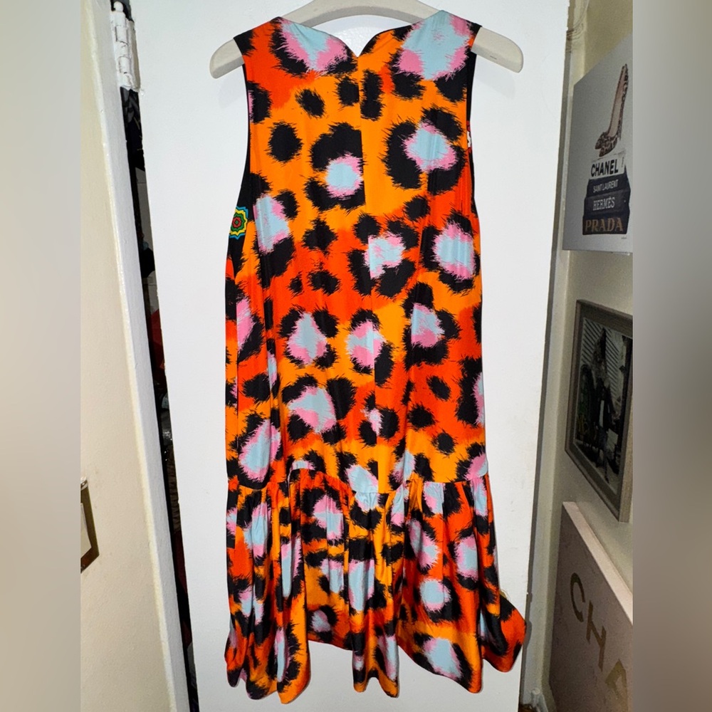 🐅Kenzo x H&M Reversible Silk Drop-Waist Dress – Size 10 (Two Dresses in One!) ✨ - Picture 4 of 8